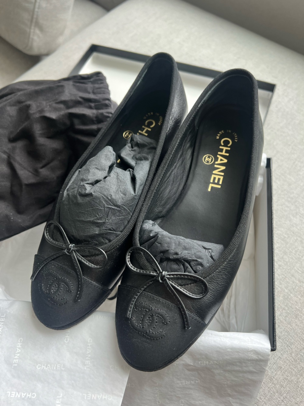 Chanel Ballet Flats Black 37